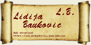 Lidija Bauković vizit kartica